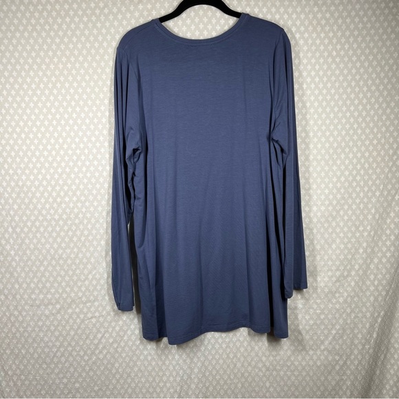 Eileen Fisher Blue Long Sleeve Tencel Tunic Top - Picture 6 of 6